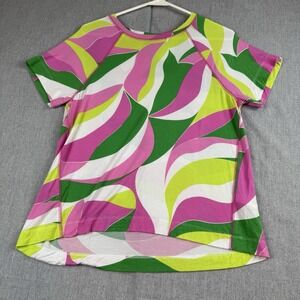 Sanctuary Women The Perfect Printed T-Shirt Green Pink White Size S